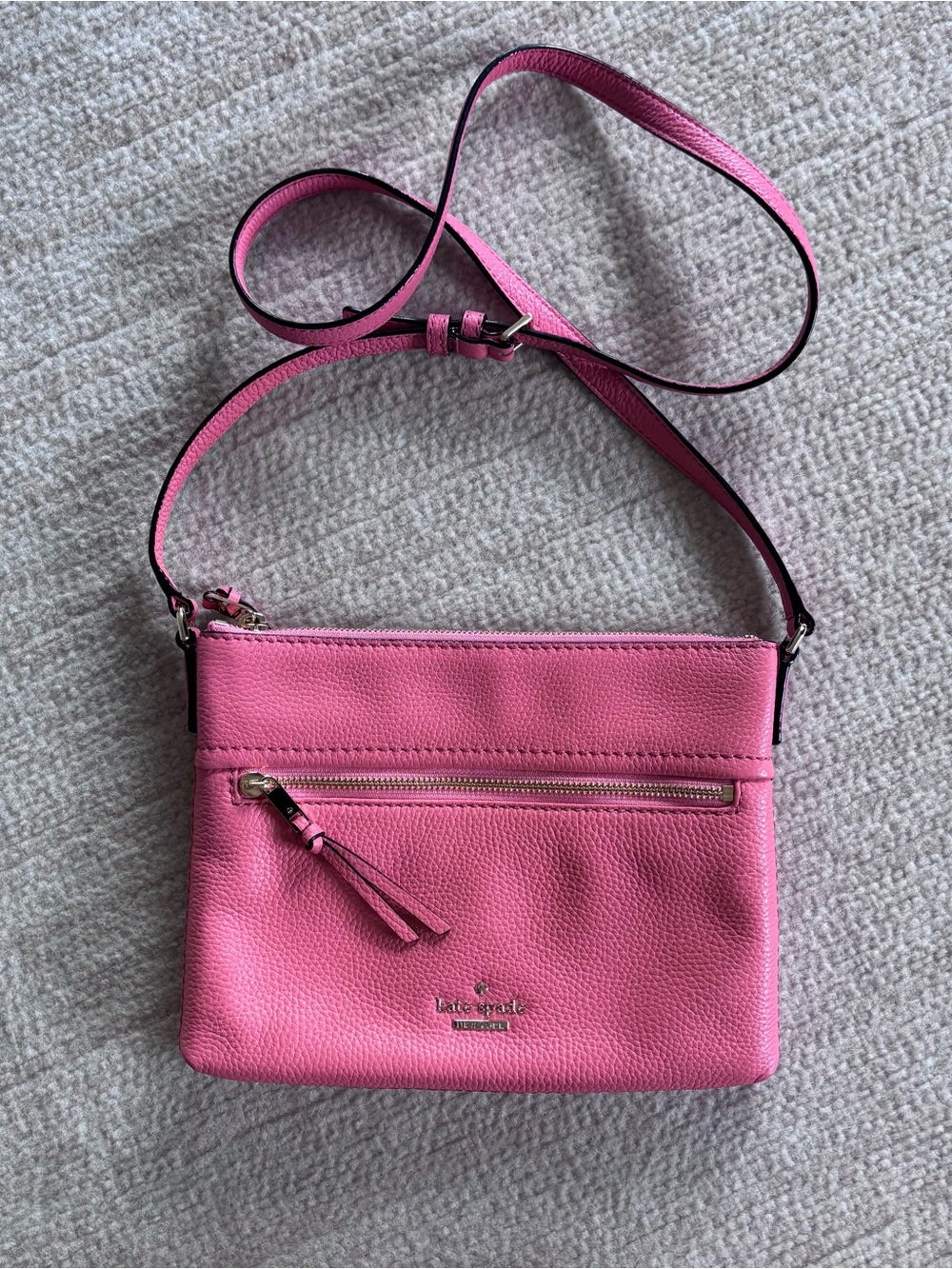 kate spade Pink Pebbled Leather Crossbody Bag